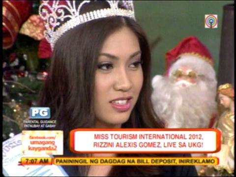Miss Tourism 2012 visits 'UKG' set