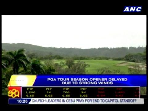 PGA Tour season opener delayed due to strong winds