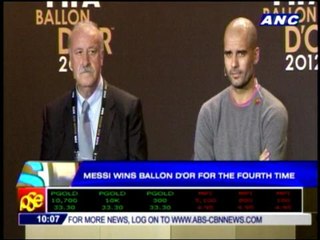 Messi wins Ballon d'Or for the fourth time