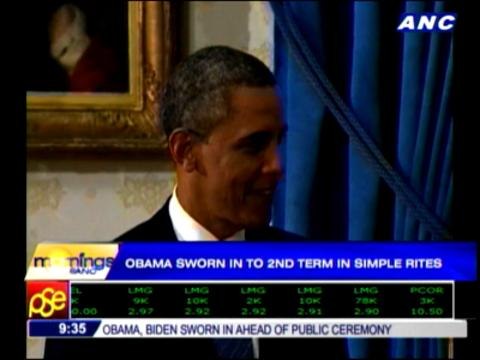 Obama sworn in to 2nd term in simple rites