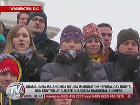 Climate change, gun control, immigrants' and gay rights make it to Obama speech