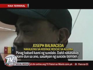 OFW who survived Algeria attack returns home