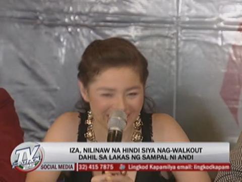 Andi denies Iza walked out after slapping scene