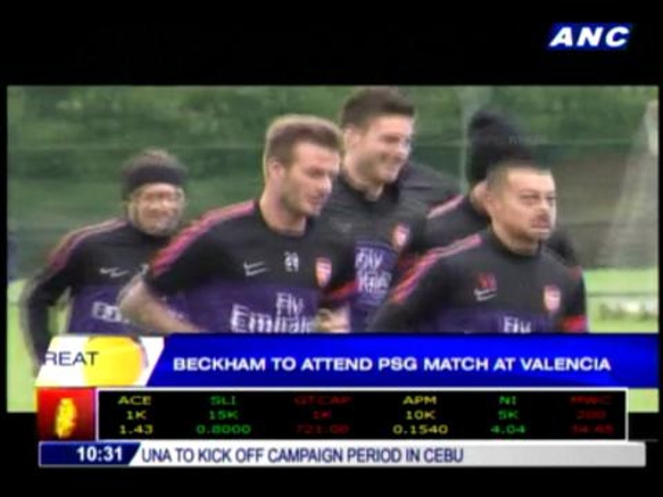 Beckham to attend PSG match at Valencia