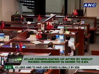 Mining shares up; Jollibee, SM Prime, Meralco index gainers