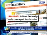 Malaysia allows foreign media coverage of Sabah operations