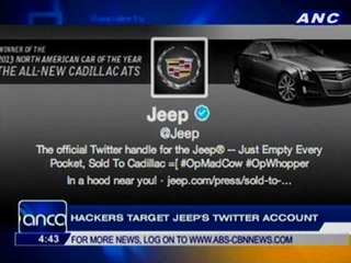 Hackers target Jeep's Twitter account