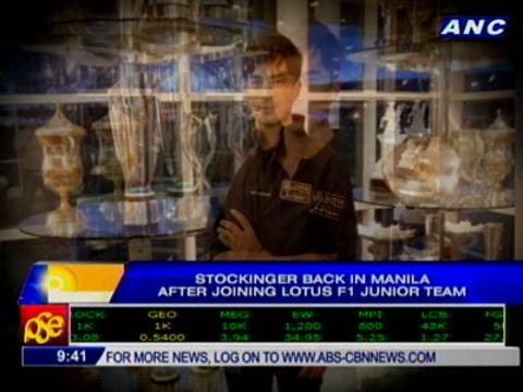 Stockinger back in Manila after joining Lotus F1 Jr. Team