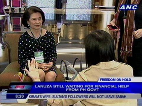 Lanuza still waiting for financial help from PH government