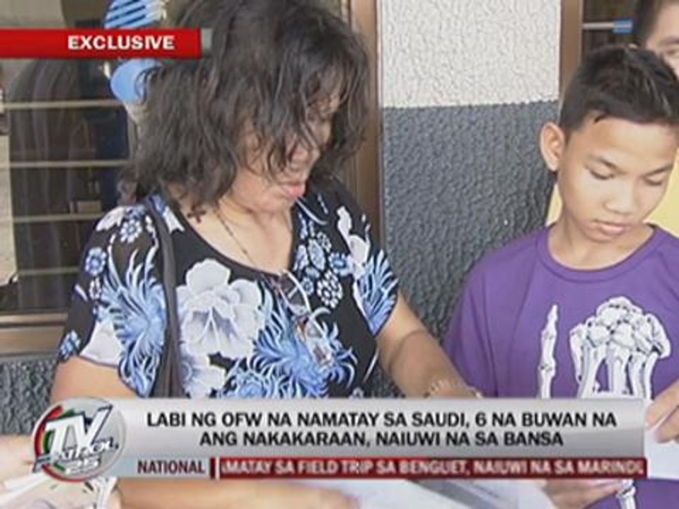 EXCL: After 6 months, OFW's remains brought home