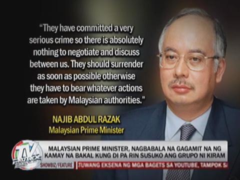 Malaysian PM urges Kiram group to surrender