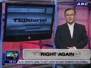 Teditorial: Right Again