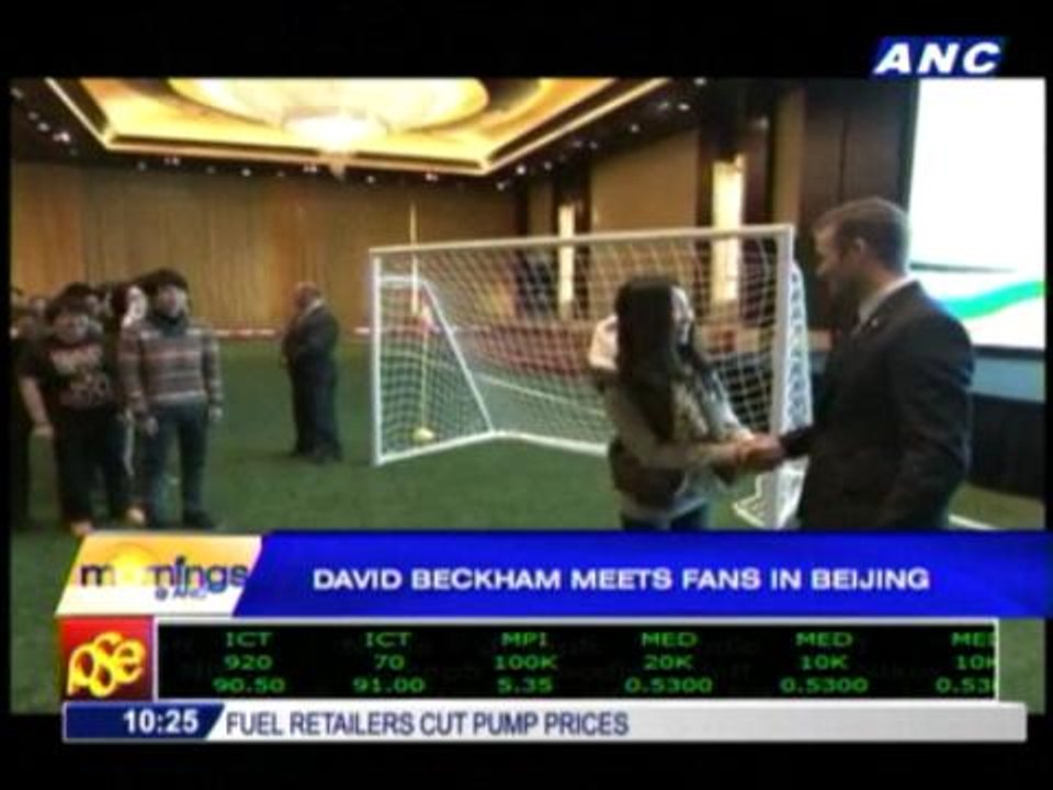 David Beckham meets fans in Beijing