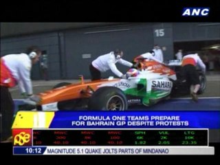F1 teams prepare for Bahrain GP despite protests