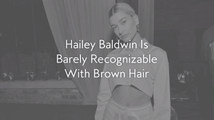 Hailey Baldwin Is Barely Recognizable With Brown Hair