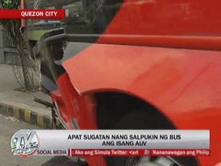 Download Video: 4 hurt in Quezon City accident