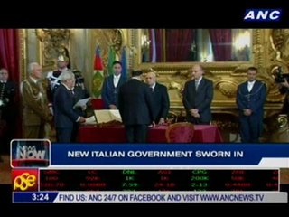 New Italian government sworn in