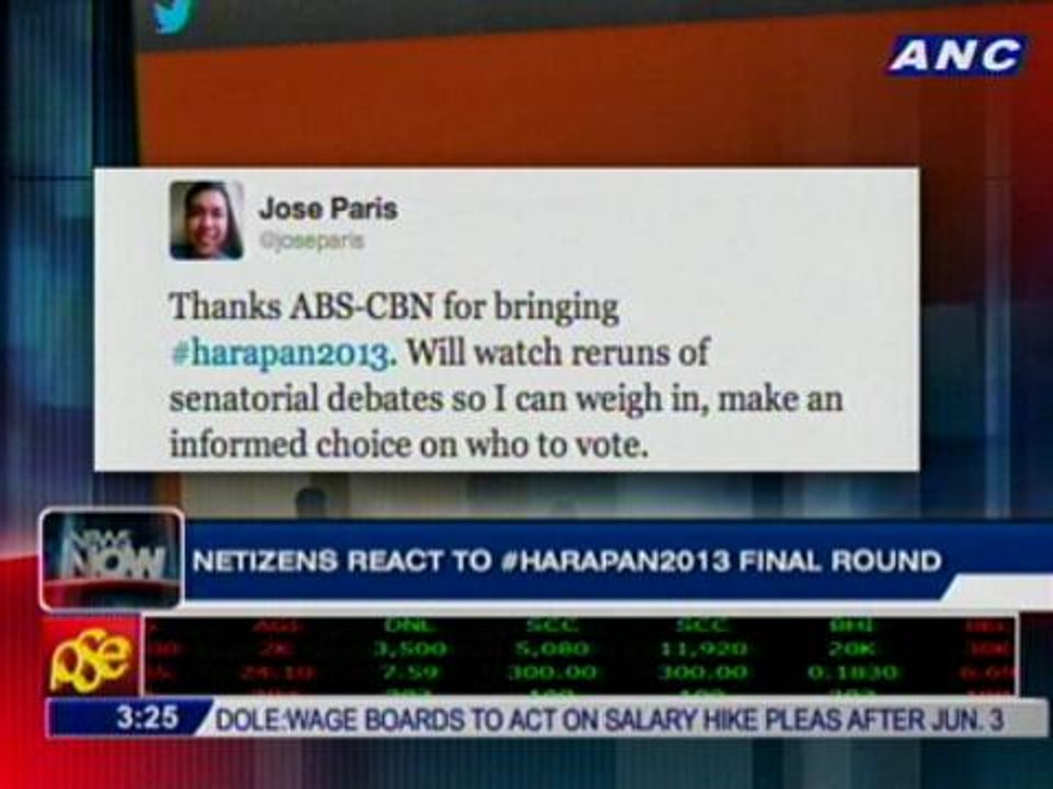 Netizens react to #HARAPAN2013 final round