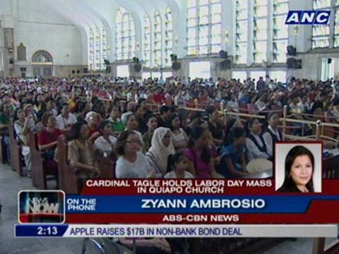 Cardinal Tagle holds Labor Day mass in Quiapo Church