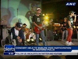 Concert held to ensure PWD participation in midterm polls