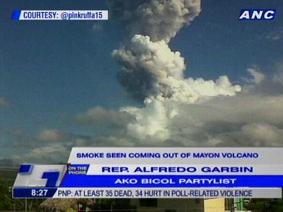 Ash explosion recorded in Mayon