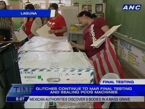 Glitches continue to mar final testing and sealing of PCOS machines