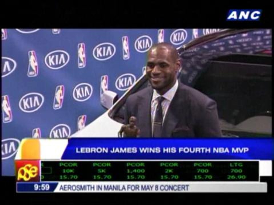 LeBron James wins 4th NBA MVP award