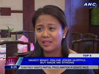 Descargar video: Nancy Binay: Online jokes hurtful but made me strong