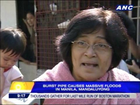 Manila Water vows to help residents affected by busted pipe