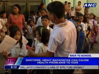 Doctors: Heavy backpacks can cause health problems to kids