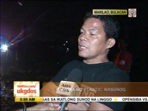 Fire razes Bulacan plastics factory