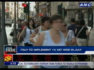 Italy to implement 1% vat hike in July