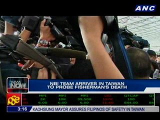 Download Video: NBI team arrives in Taiwan to probe fisherman's death