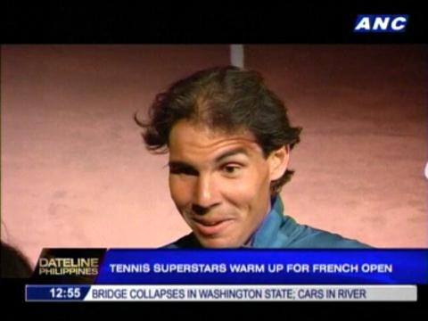 Tennis superstars warm up for French Open