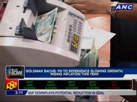 Goldman Sachs: PH to experience slowing growth, rising inflation this year