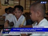 DOH's tips on keeping students healthy for school