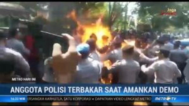 Tiga Anggota Polisi di Cianjur Terbakar saat Amankan Demo