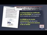 UNAM responde a caso de violación a alumna en Prepa 3 | Noticias con Ciro Gómez Leyva