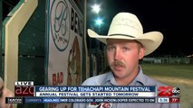 Junior bull riding rodeo at Tehachapi Mountain Festival