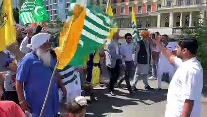Sikh Community Participates in Protest Against India