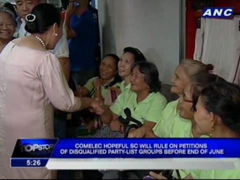 COMELEC hopeful SC will rule on petitions of disqualified party-list groups before end of June