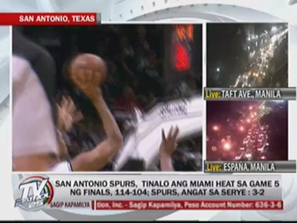Spurs move 1 win away from 5th NBA title