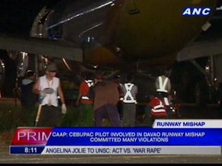 Download Video: CebPac pilots involved in Davao runway incident suspended