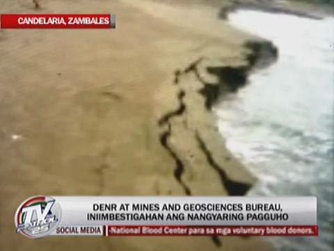 Geologists probe possible sinkhole in Zambales beach