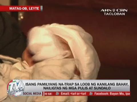 Newborn baby rescued amid Leyte floods