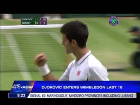 Djokovic enters Wimbledon last 16