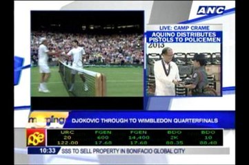 Djokovic through to Wimbledon quarter-finals