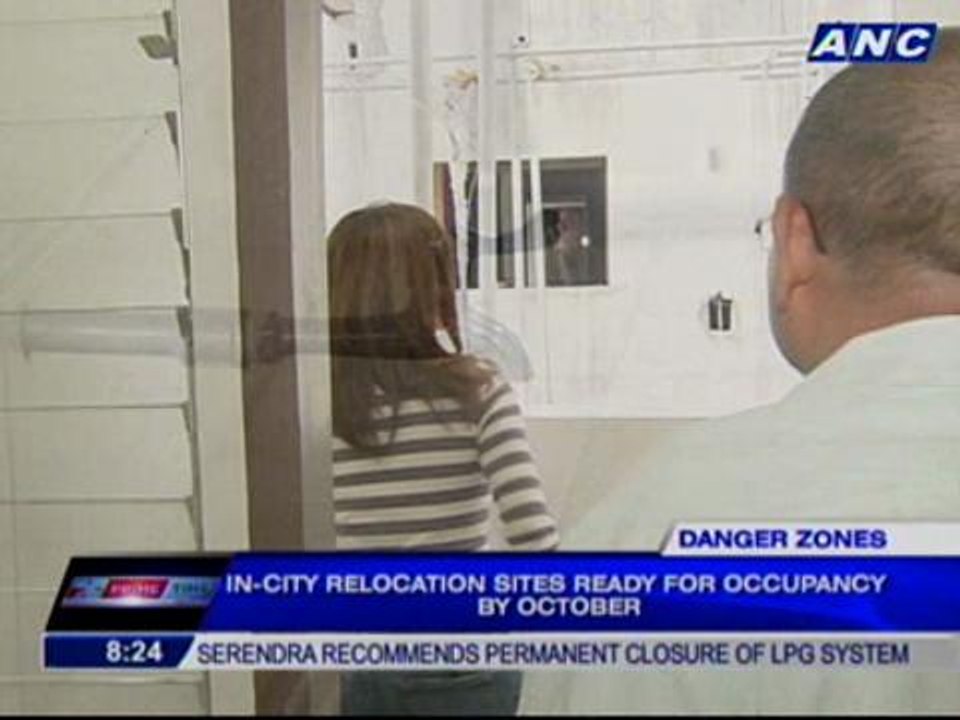 In-city relocation sites ready for occupancy by October