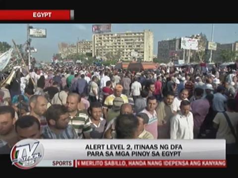 Alert level 2 raised for Pinoys in Egypt