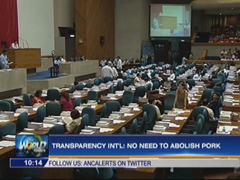 Transparency Int'l: no need to abolish pork